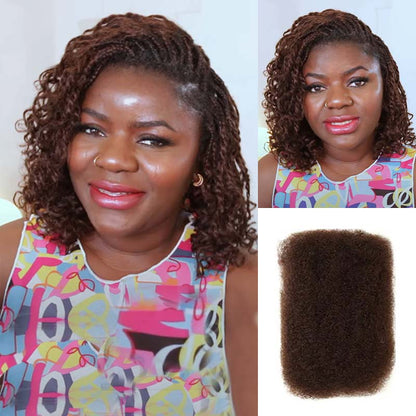 QVR Natural Black Afro kinky Bulk Hair Extensions For Braiding Dreadlock Human Hair